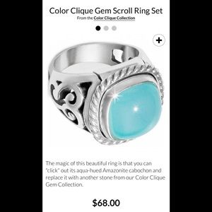 Brighton- interchangeable scroll ring set- size 7